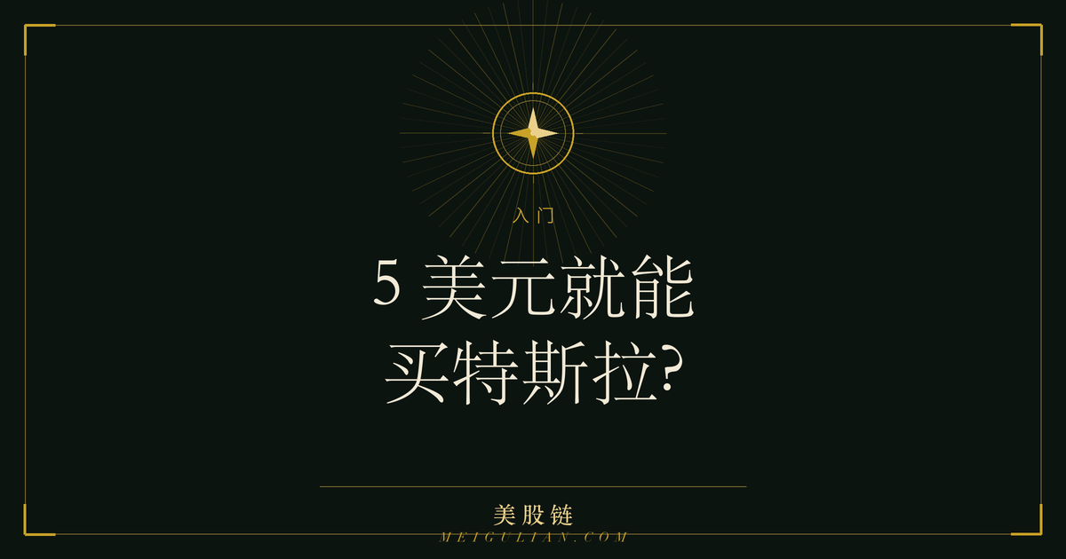 一整股特斯拉被切成小份,5 美元买入一小块代币化股票示意